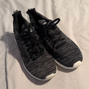 adidas Black and White Knit Athletic Sneakers